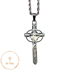 In Via Holy Matrimony Crucifix -Silver
